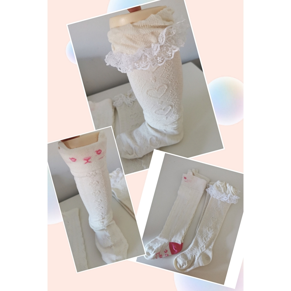 2/15Baby girl knee high socks 2t